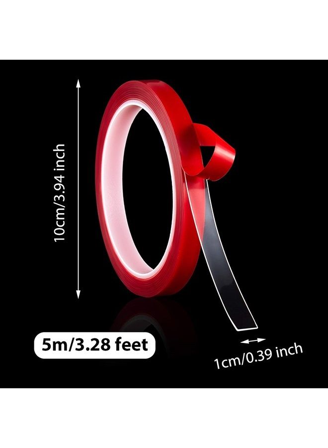 Blulu 150 Pieces Transparent Nail Display Holder with 5 Meters Double Sided Tape, Acrylic Fake Nail Tips Display Stand with Removable Double Sided Mounting Tape for Nail Salon Color Chart - Image 3