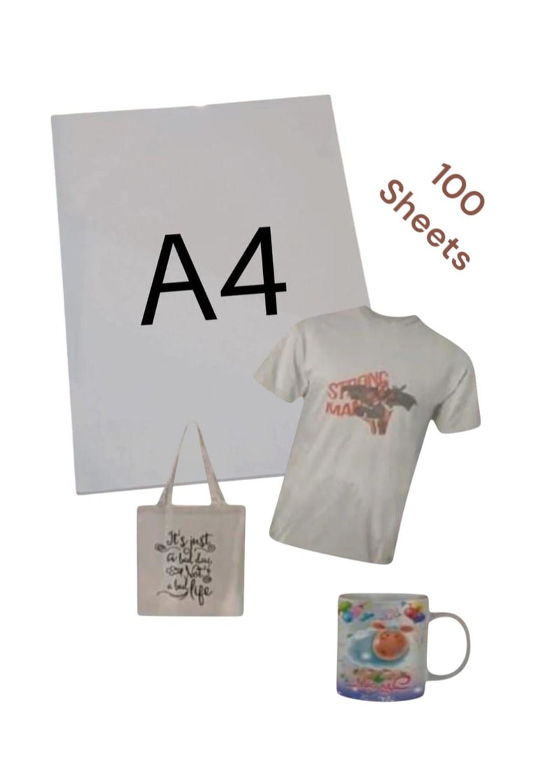 salam Sublimation Paper for Heat Transfer - Suitable for Clothing, Mugs, and Gifts, A4 Size, 100 Sheets, 100gsm  - Image 1