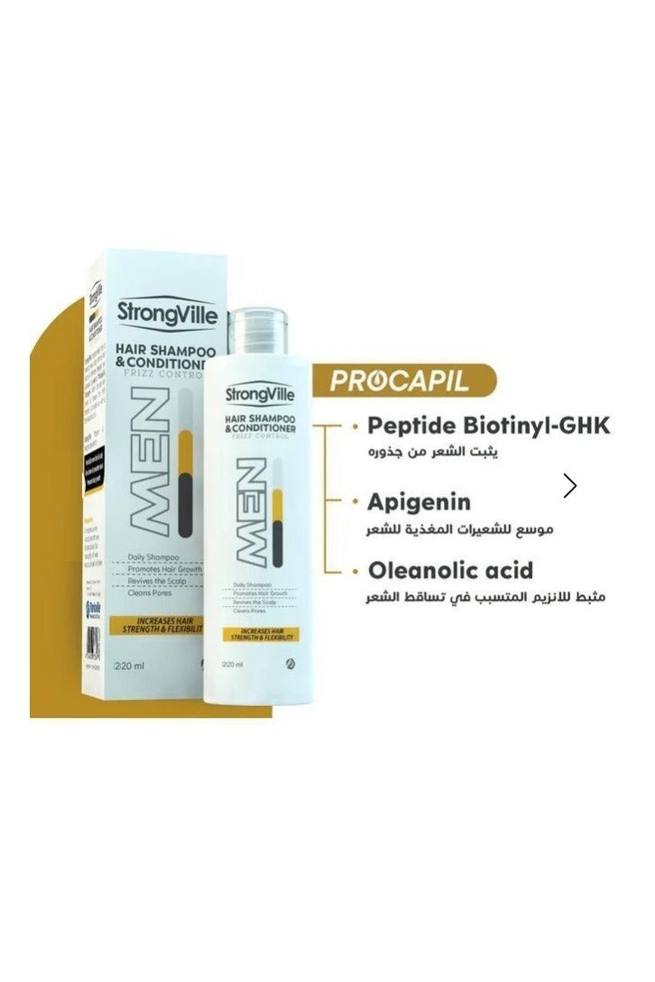strongville Hair shampoo and conditioner men 220 ml - Image 3
