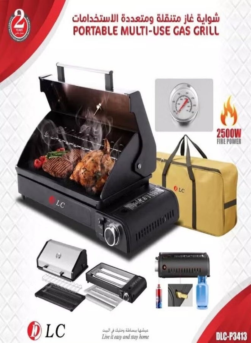 D L C Portable gas grill for multi-use trips with bag DLC-P3413 - Image 2