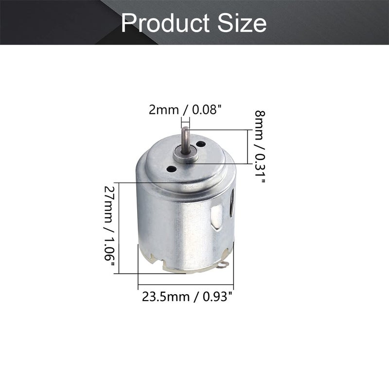 Fielect 5Pcs DC Motor 5.5V 6500RPM 0.08A Micro Motor Mini Motor Electric Motor Round Shaft for RC Boat DIY Airplane Toys Model DIY Hobby - Image 2