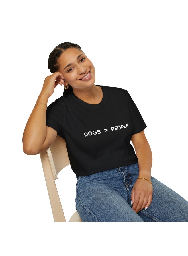 The Pet Movement Cotton Shirt | Relaxed Fit | Crew Neck | Heavy Duty Fabric | Soft, Breathable Fabric, Everyday, all season, Trendy| Black T-shirt | Pet Lover, Dogs > People - Image 4