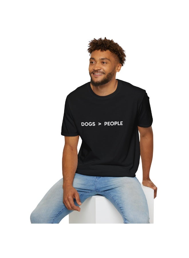 The Pet Movement Cotton Shirt | Relaxed Fit | Crew Neck | Heavy Duty Fabric | Soft, Breathable Fabric, Everyday, all season, Trendy| Black T-shirt | Pet Lover, Dogs > People - Image 3