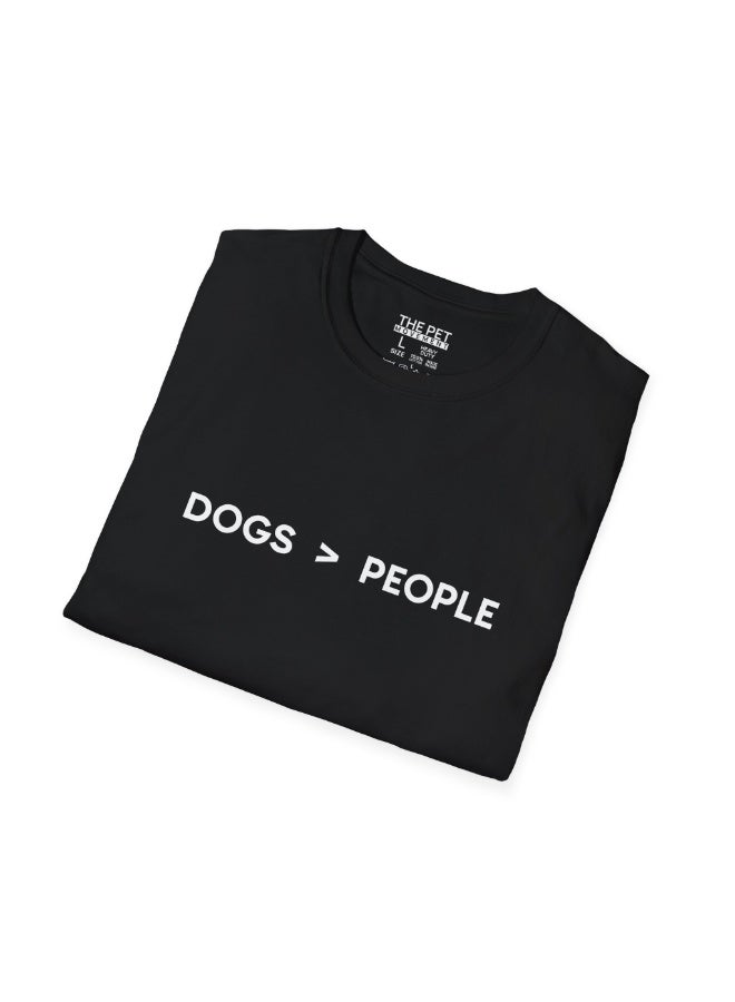 The Pet Movement Cotton Shirt | Relaxed Fit | Crew Neck | Heavy Duty Fabric | Soft, Breathable Fabric, Everyday, all season, Trendy| Black T-shirt | Pet Lover, Dogs > People - Image 5