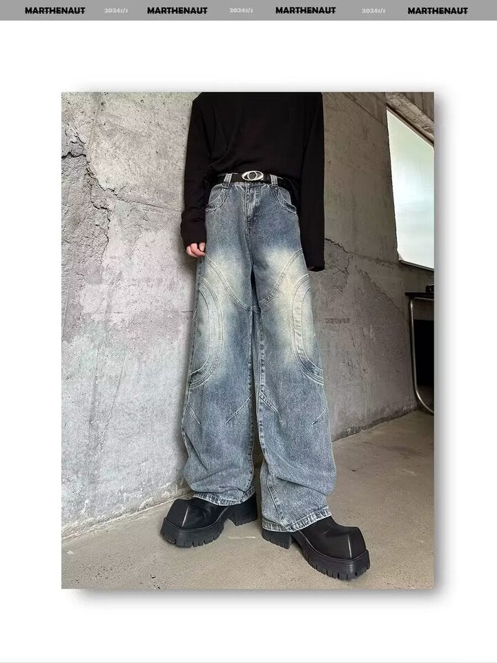 Unisex Casual Daily Denim Jeans - Image 1