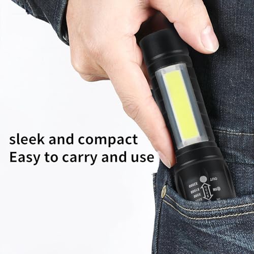 Hilngav 5 Pack Mini Small Pocket LED Flashlight USB-C Rechargeable High Lumens Bright Powerful EDC Flash Lights - Aluminum Handheld Flashlight Bulk for, Portable Camping Christmas Gifts - Image 5