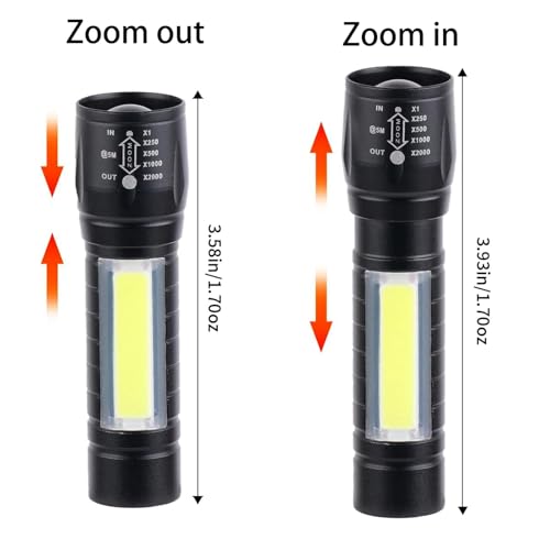 Hilngav 5 Pack Mini Small Pocket LED Flashlight USB-C Rechargeable High Lumens Bright Powerful EDC Flash Lights - Aluminum Handheld Flashlight Bulk for, Portable Camping Christmas Gifts - Image 2