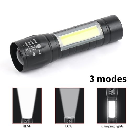 Hilngav 5 Pack Mini Small Pocket LED Flashlight USB-C Rechargeable High Lumens Bright Powerful EDC Flash Lights - Aluminum Handheld Flashlight Bulk for, Portable Camping Christmas Gifts - Image 4