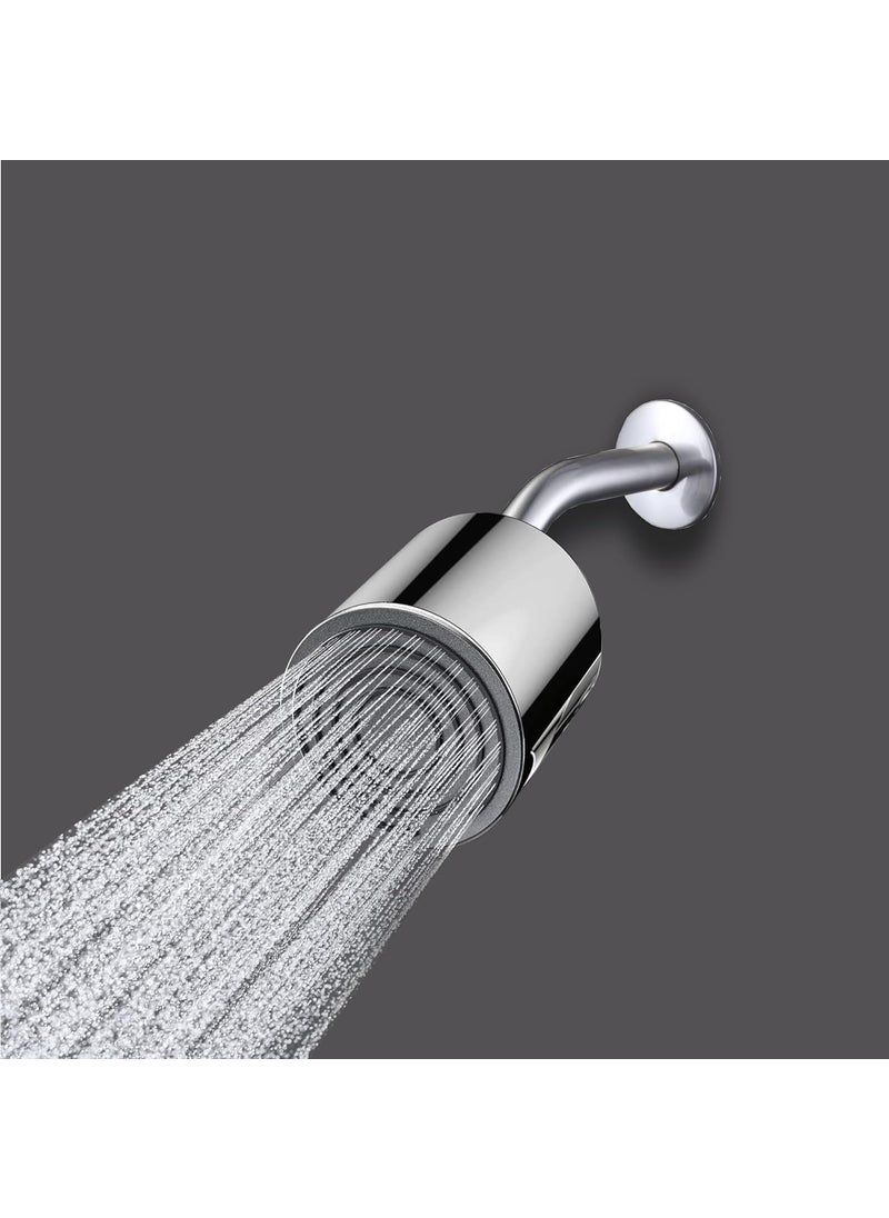 FOSSA Fossa Mike Shower 4.5-inch With 6" Inch Arm/Modern Showerhead 1-Spray PowderRain With Quick Clean in Chrome (Chrome Finish)  - Image 1