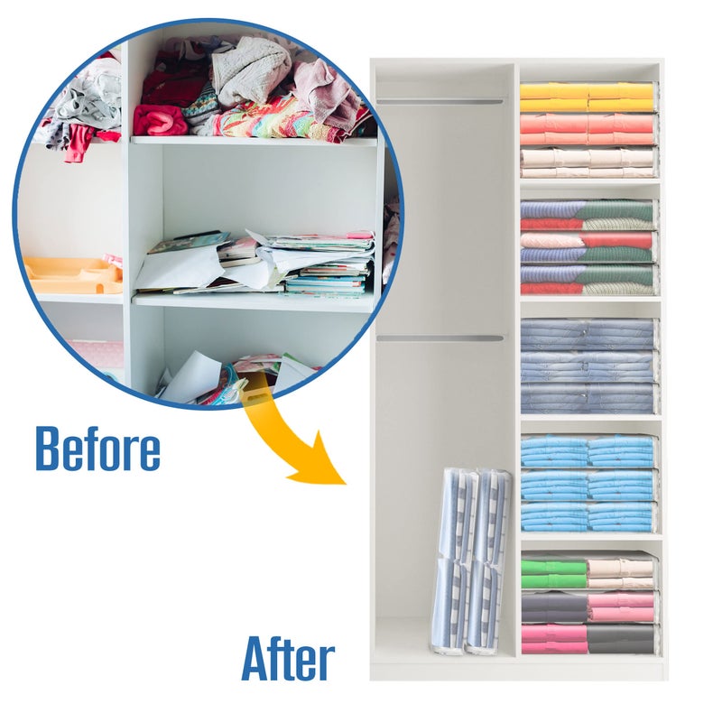 Houseables Sweater Bags Moth Proof, Clothing Storage Bags, with Zipper, Sweater Storage, Clear Zippered Organizers, Clothes, Blanket, Linen, Bedding, Quilt, Vinyl Plastic Protectors, 18x15x4â€, 5 Pack. - Image 5