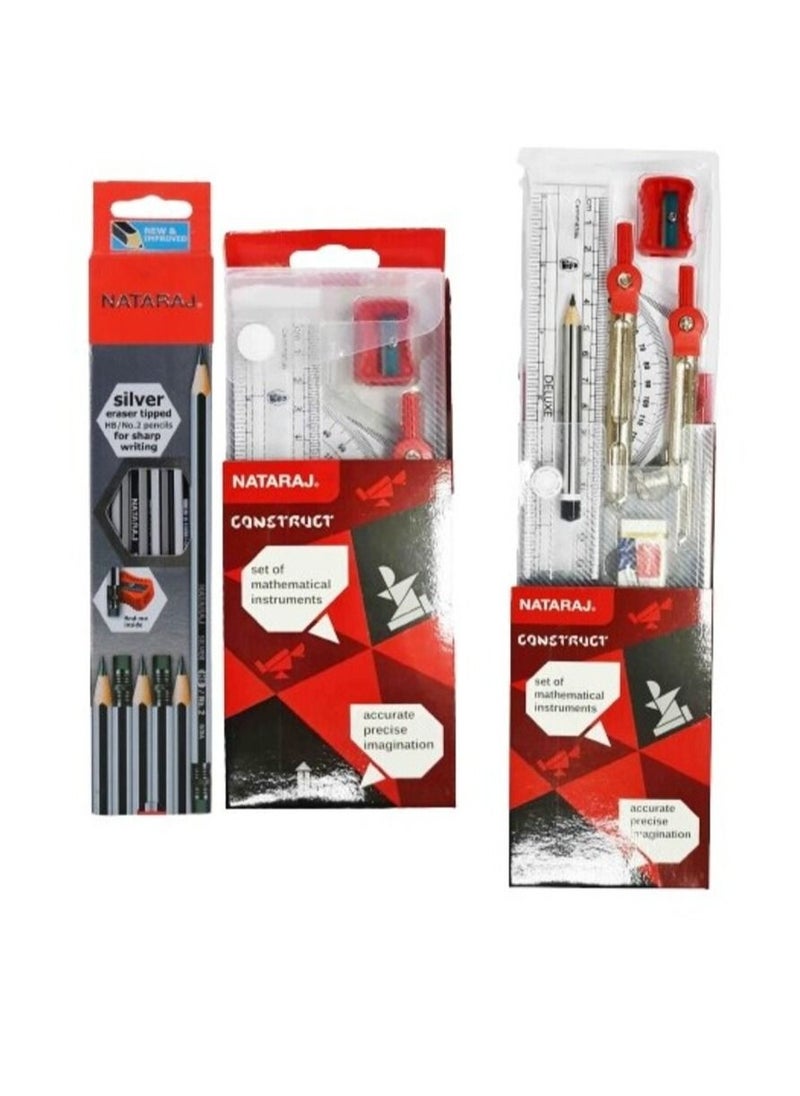 Natraj HB Silver Pencil set with construction set - pzsku/Z5AA71A81CF51F09038BEZ/45/_/1691948948/0e1b1ef6-9256-45d4-aa4b-e441af633818