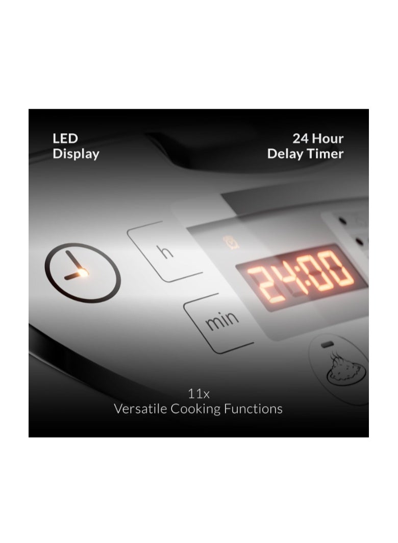 Feller Germany RC33 Digital Rice Cooker 3L (1L Rice Capacity) – 11-in-1 Multi Cooker, LED Display, Steamer, Timer & Non-Stick Pot – Electric Cooker - Image 3