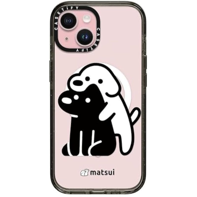 Casetify Impact Case for iPhone 15 【8.2ft 4X Military Grade Drop Protection/Compatible with Magsafe】 - Alright Hold on ! - Clear Black - Image 1