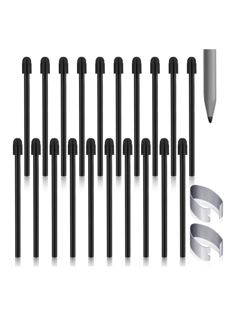 SYOSI 20 Pcs Marker Pen Tips Nibs for Remarkable 2 Stylus Pen Replacement Soft Nibs Tips, Black - Image 1