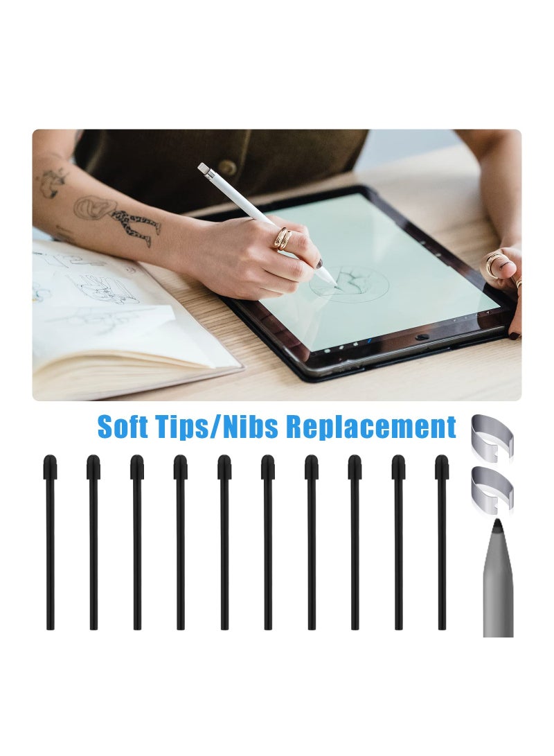 SYOSI 20 Pcs Marker Pen Tips Nibs for Remarkable 2 Stylus Pen Replacement Soft Nibs Tips, Black - Image 5