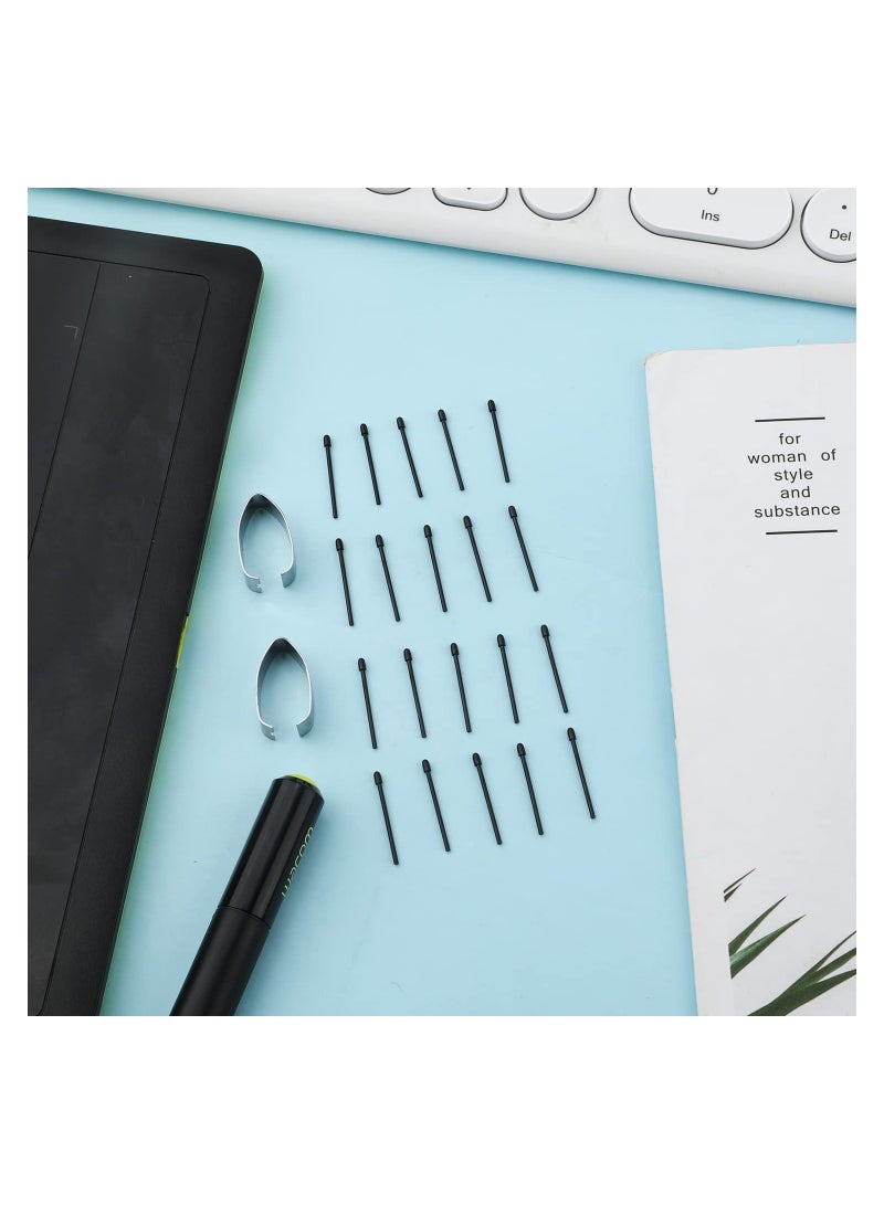 SYOSI 20 Pcs Marker Pen Tips Nibs for Remarkable 2 Stylus Pen Replacement Soft Nibs Tips, Black - Image 3