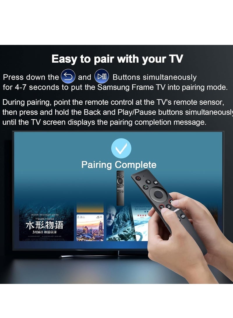 PopZa BN59-01329A BN59-01330B Voice Remote Control for Samsung Q60T Smart TV QN65Q60TAFXZA QN65Q60TBFXZA QN65Q6DTAFXZA QN70Q6DTAFXZA QN75Q60TAFXZA QN75Q60TBFXZA QN75FXZA FXZA QN82Q6DTAFXZA QN85Q60TAFXZA with battery - Image 4