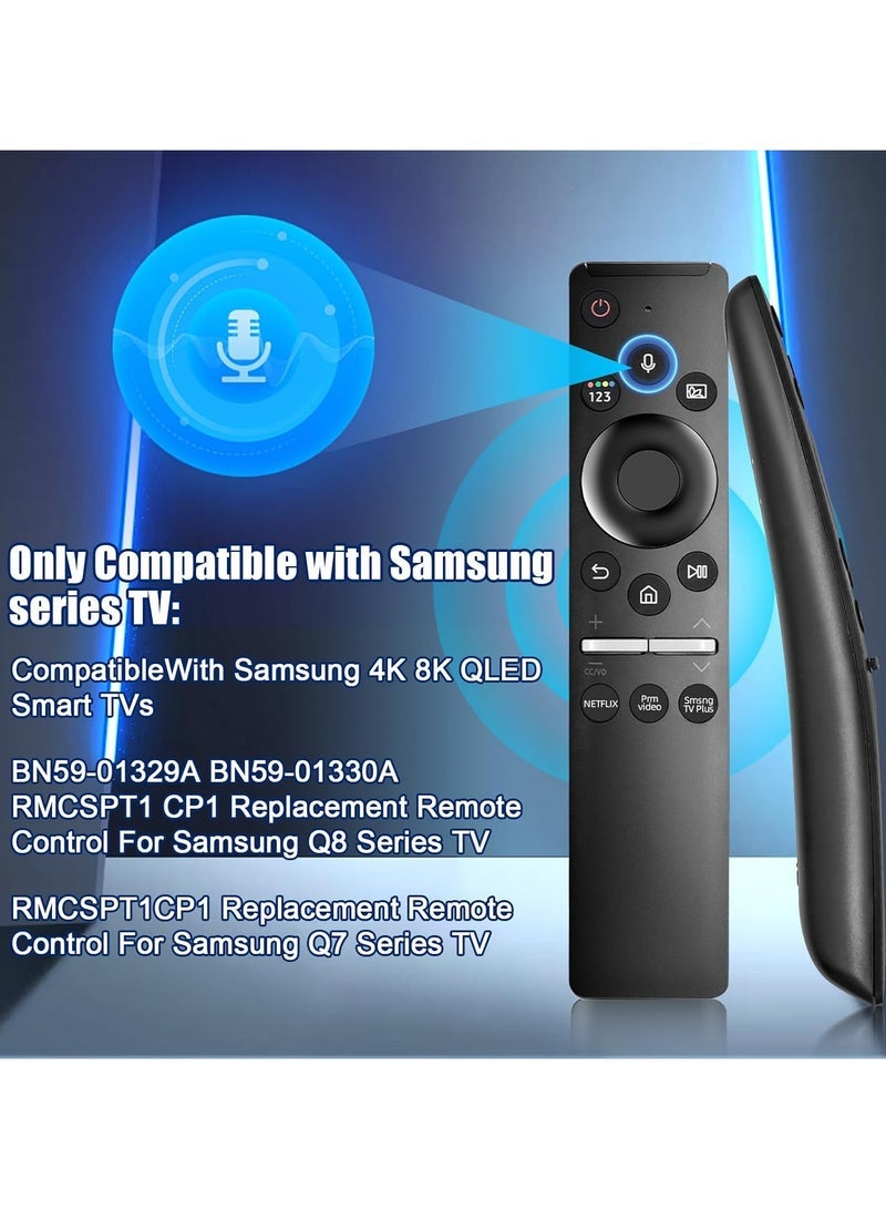 PopZa BN59-01329A BN59-01330B Voice Remote Control for Samsung Q60T Smart TV QN65Q60TAFXZA QN65Q60TBFXZA QN65Q6DTAFXZA QN70Q6DTAFXZA QN75Q60TAFXZA QN75Q60TBFXZA QN75FXZA FXZA QN82Q6DTAFXZA QN85Q60TAFXZA with battery - Image 5