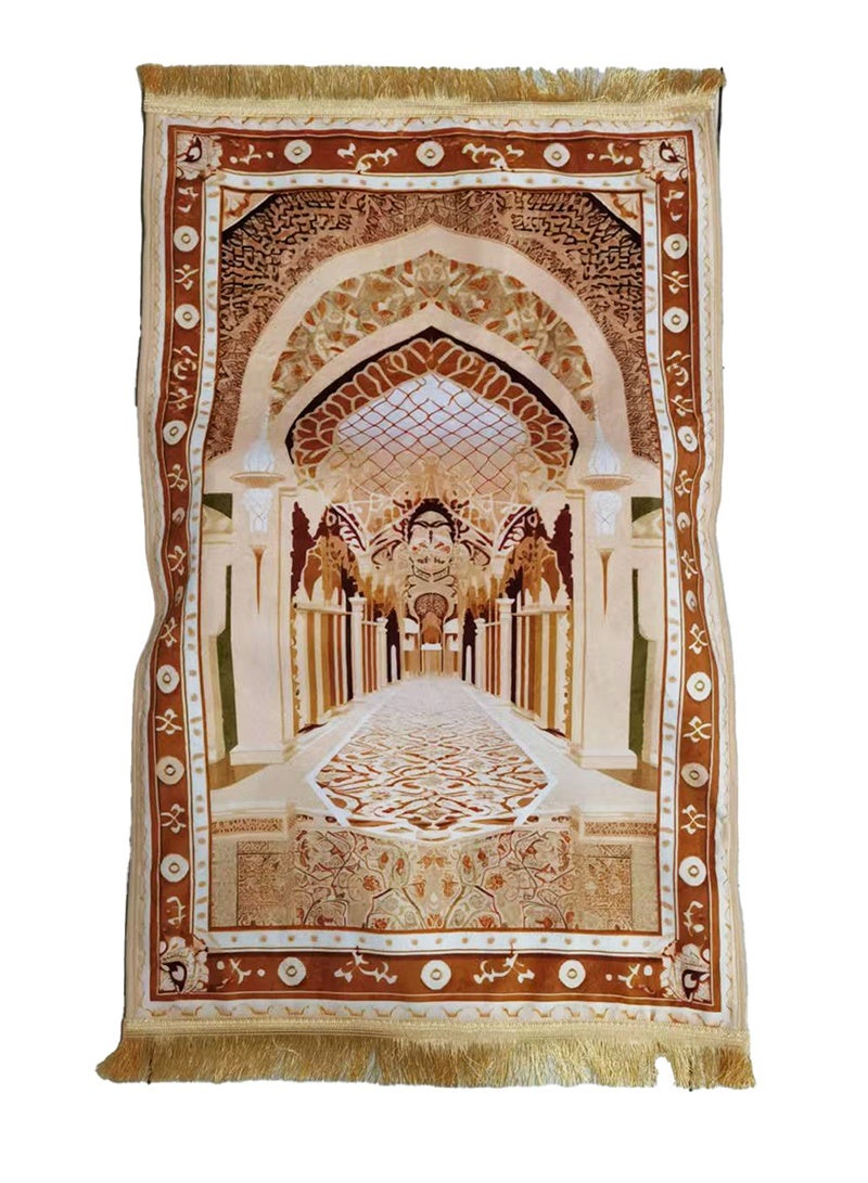 سجادة الصلاة السميكة 8 سم - وسادة الركبة الناعمة الإضافية للعبادة والتأمل ، سجادة المخملية غير المنزلقة لاستخدام كنيسة المسجد المنزلي ، سجادة الصلاة القابلة للطي المريحة للبالغين - Image 2