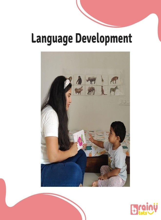 BrainyTots Flashcards 2 Sets - Flowers+Shapes | Newborn Flashcards | Big Size | Dual Language English and Hindi | Montessori Toys & Games| for Babies Above 3 Month - Image 2