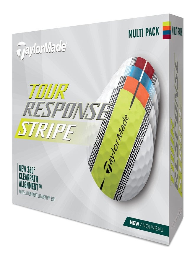 TaylorMade Golf Tour Response Stripe Ball Multi Pack Dozen - Image 3