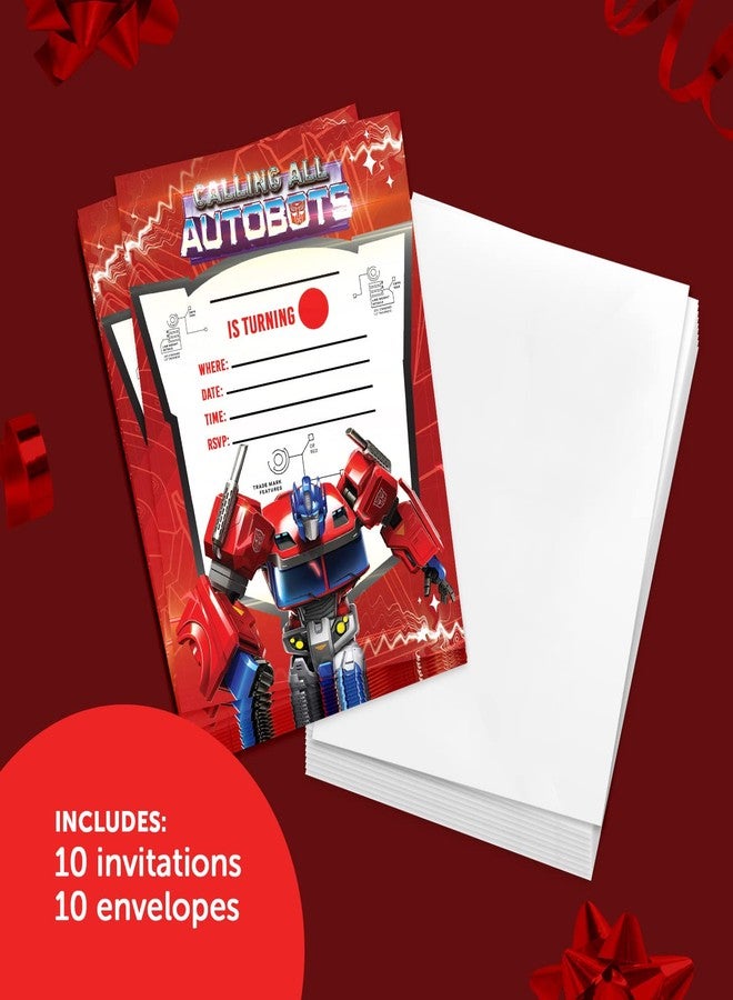 ديزرت كاكتوس بطاقات دعوة عيد ميلاد سعيد بتصميم صبار الصحراء من ترانسفورمرز، ١٠ بطاقات مع أظرف، مناسبة لحفلات الأولاد والبنات والأطفال (النمط ب) - Image 2