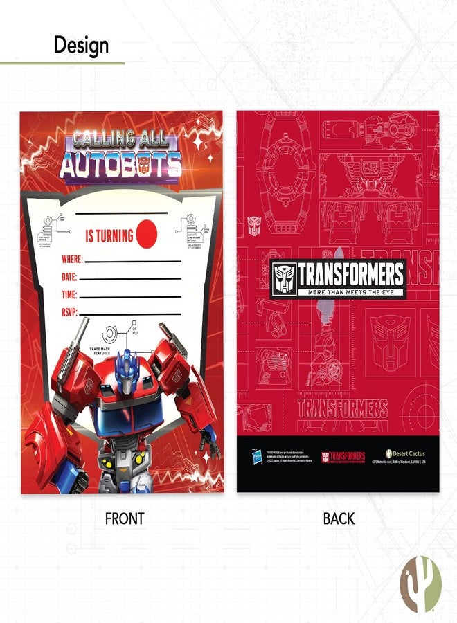 ديزرت كاكتوس بطاقات دعوة عيد ميلاد سعيد بتصميم صبار الصحراء من ترانسفورمرز، ١٠ بطاقات مع أظرف، مناسبة لحفلات الأولاد والبنات والأطفال (النمط ب) - Image 4