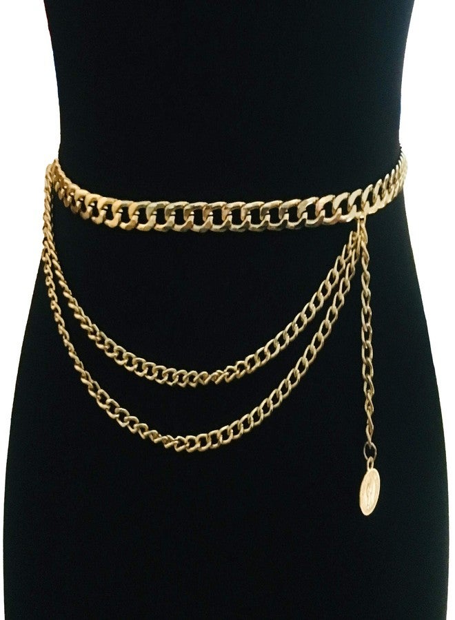 تورنيتو حزام خصر تورنيتو متعدد الطبقات مكون من 6 قطع، مصنوع من حلقات معدنية متداخلة، مزين بشرابات، مناسب للبطن والفخذين والوركين، حزام جانبي للبنطلون للنساء - Image 3