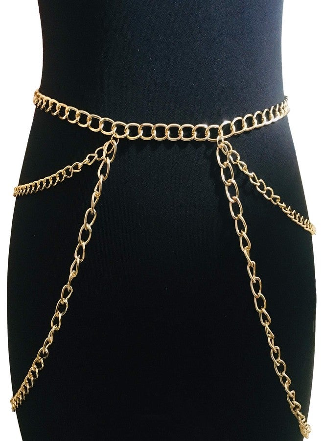 تورنيتو حزام خصر تورنيتو متعدد الطبقات مكون من 6 قطع، مصنوع من حلقات معدنية متداخلة، مزين بشرابات، مناسب للبطن والفخذين والوركين، حزام جانبي للبنطلون للنساء - Image 5