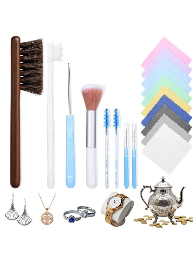 XANGNIER Jewelry Cleaning Brush, 5 Pcs, Plastic, no gemstone - Image 1