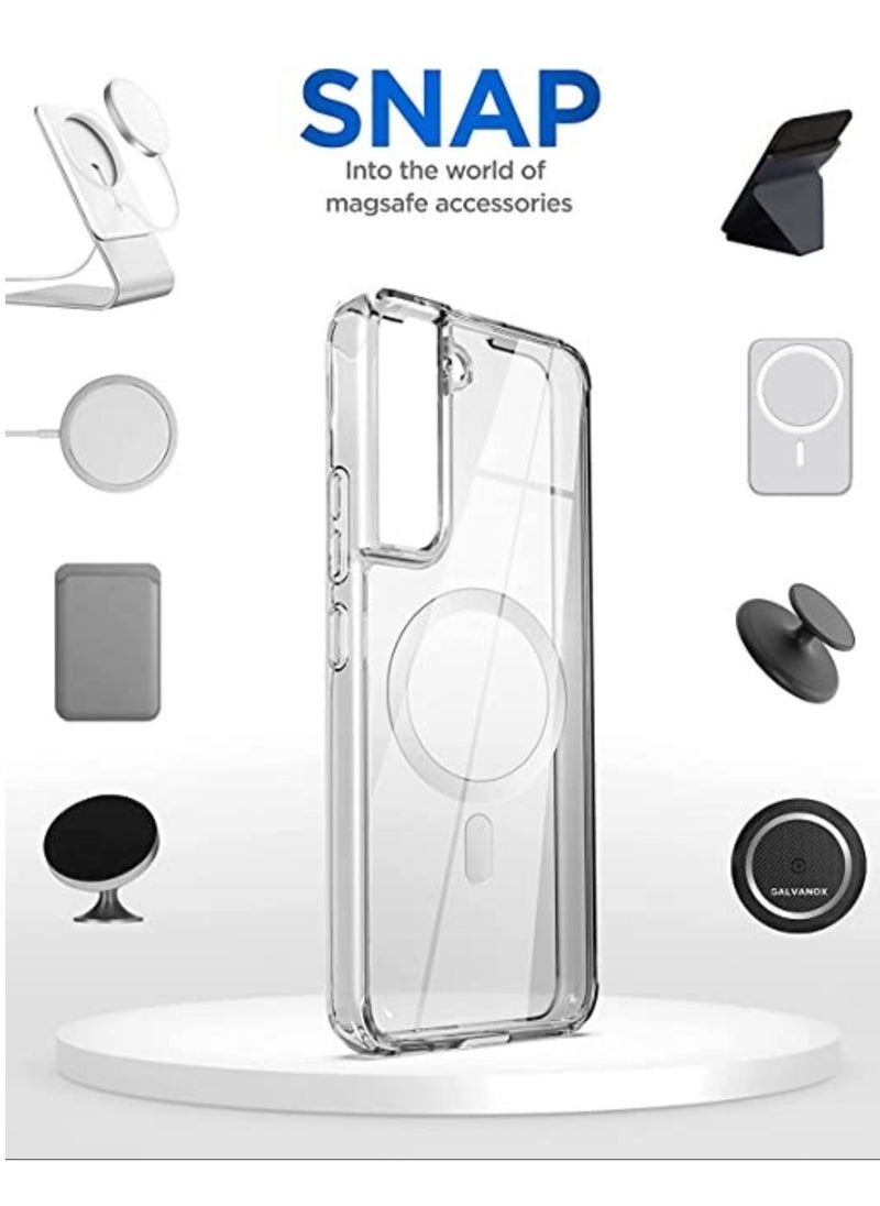 IAF Samsung Galaxy S23 Plus Case Slim Thin Magnetic Case Shock Absorption Anti-Scratch Hard Back Crystal Case Cell Phone Cover Compatible with Samsung Galaxy S23 Plus Case - Image 3