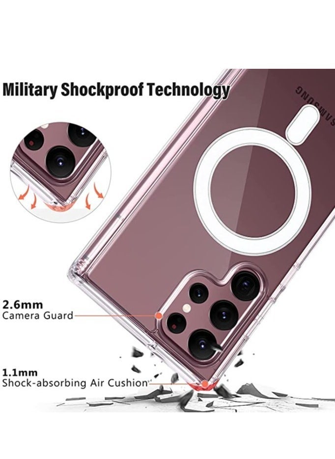 IAF Samsung Galaxy S23 Plus Case Slim Thin Magnetic Case Shock Absorption Anti-Scratch Hard Back Crystal Case Cell Phone Cover Compatible with Samsung Galaxy S23 Plus Case - Image 4