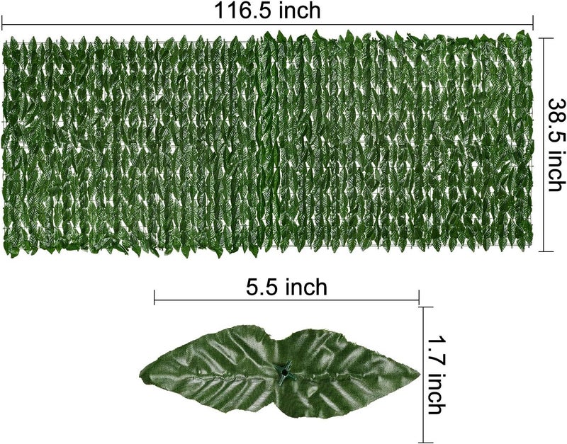 DearHouse Artificial Ivy Privacy Fence Wall Screen, 118x39.35in Artificial Hedges Fence and Faux Ivy Vine Leaf Decoration for Outdoor Decor, Garden - Image 4