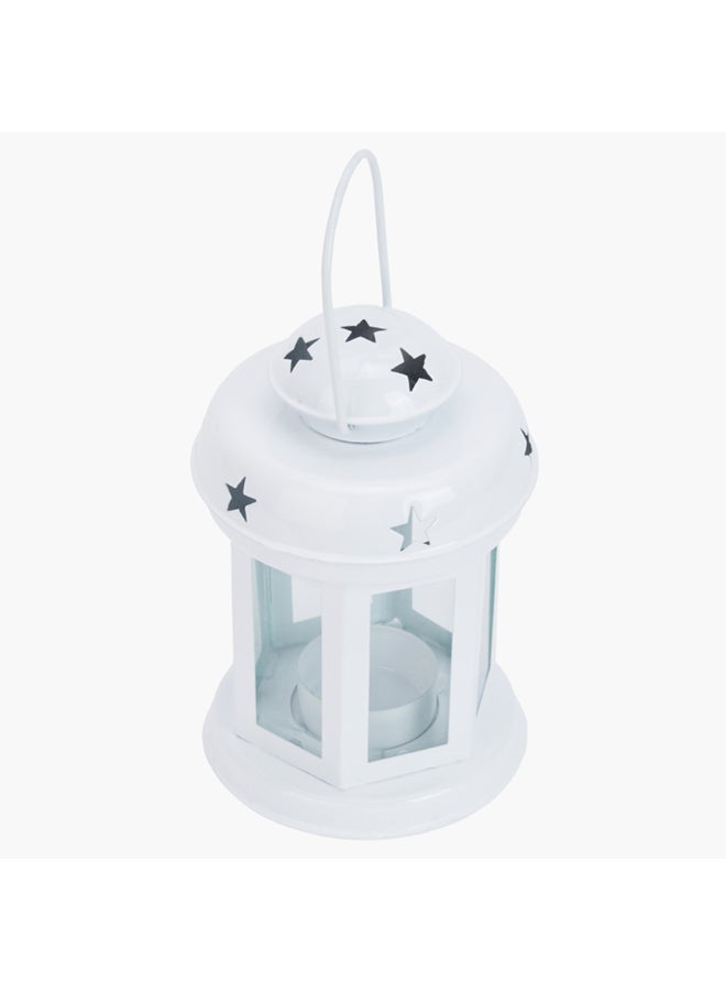 Ramadan Glow Printed Candle Lantern White/Clear 15 x 12cm - Image 2