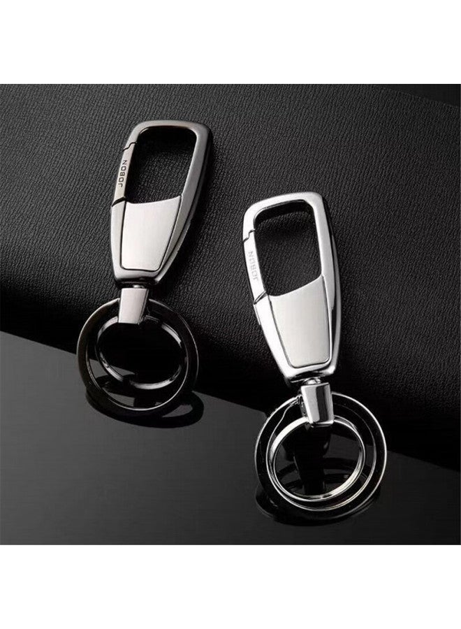 Ornaments Huashi Car Key Chain, Anti-loss Pendant, Metal High-end Key Ring, Waist Hook, Key Ornament, Black - Image 4