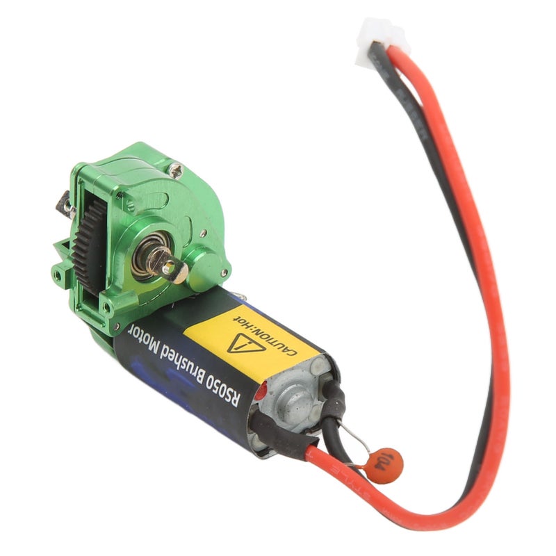 Hobbyfans Transmission Case Gear Box with 66T Brushed Motor Aluminum Alloy RC Parts for Axial SCX24 1/24 RC Car Green - Image 3