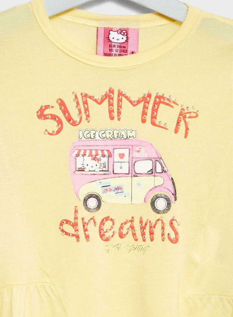 Hello Kitty Little Slogan Top