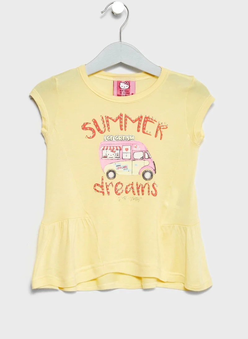 Hello Kitty Little Slogan Top