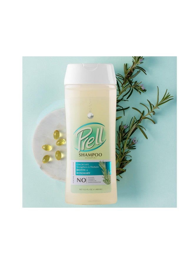 Prell Biotin + Rosemary Strengthens & Thickens Color Safe Shampoo & Conditioner For Fine, Damaged Hair 13.5 Fl.Oz - Image 4