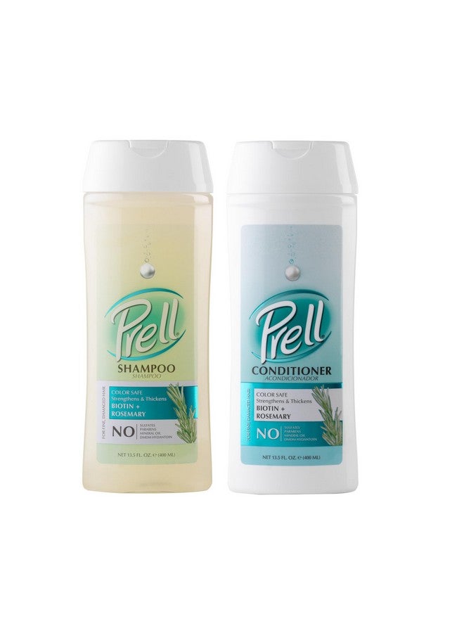 Prell Biotin + Rosemary Strengthens & Thickens Color Safe Shampoo & Conditioner For Fine, Damaged Hair 13.5 Fl.Oz - Image 1