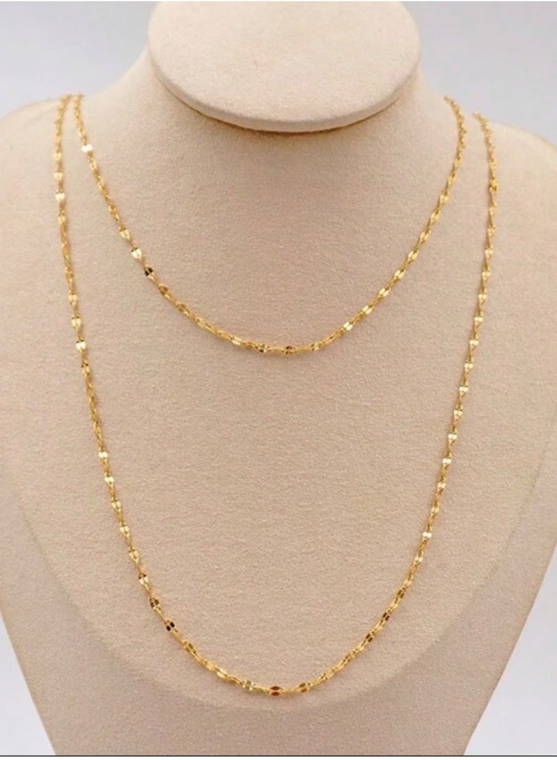 غولدماكس سلسال نسائي شبيه بالذهب مصنوع من الاستانلس ستيل المقاوم للصدأ مطلي عيار 18 - Image 1