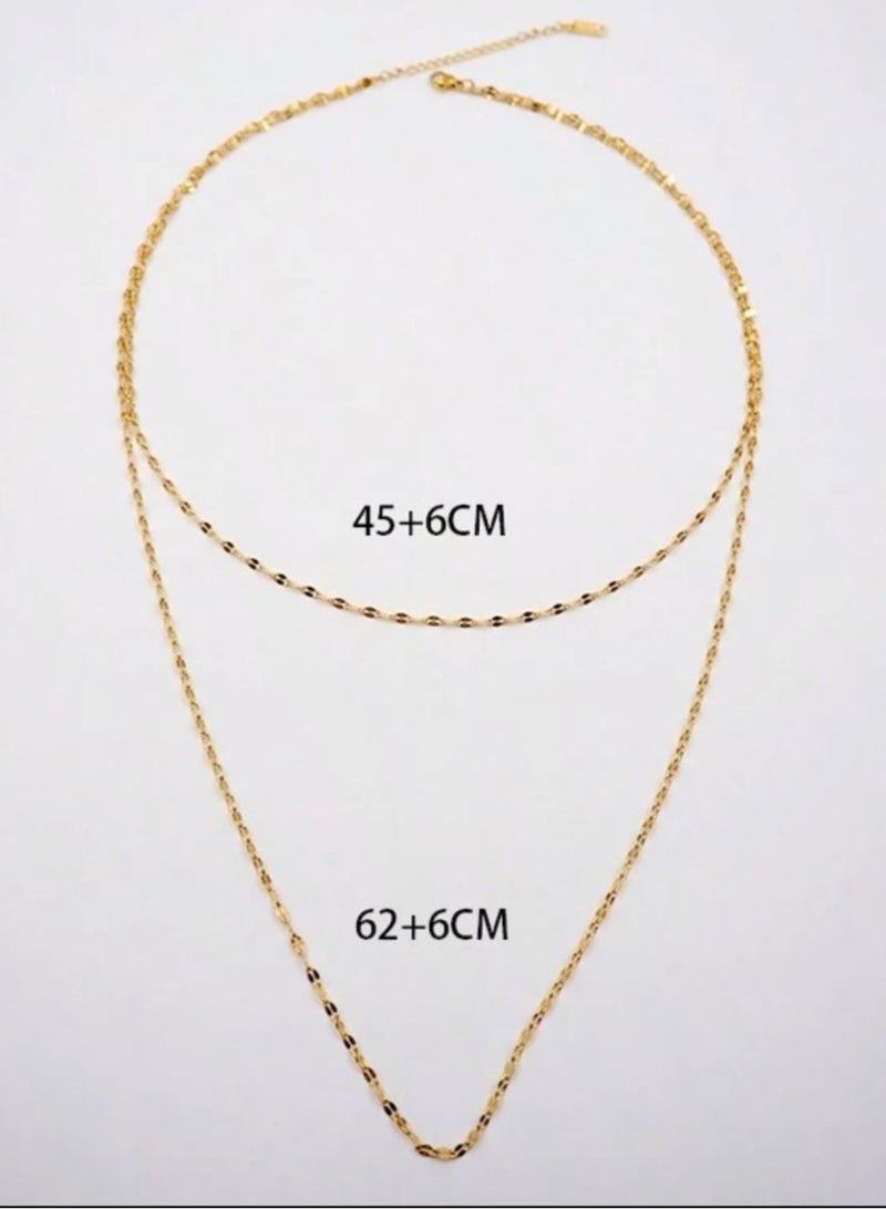 غولدماكس سلسال نسائي شبيه بالذهب مصنوع من الاستانلس ستيل المقاوم للصدأ مطلي عيار 18 - Image 4