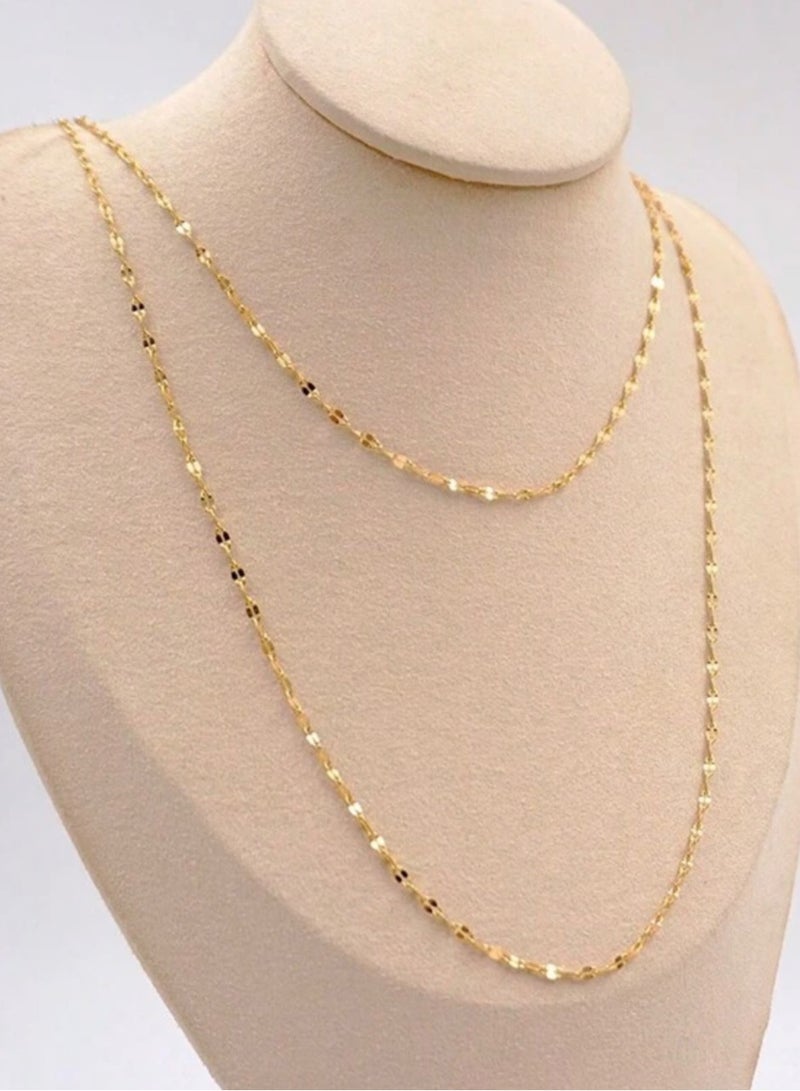 غولدماكس سلسال نسائي شبيه بالذهب مصنوع من الاستانلس ستيل المقاوم للصدأ مطلي عيار 18 - Image 2