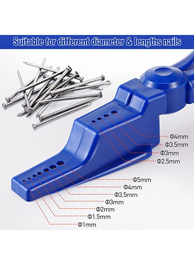 Fasola Nail Pliers, Hammering Nailing Holder Grooved Design for Safe Use in Home Holiday Decoration Outdoor Lighting(Blue) - Image 3