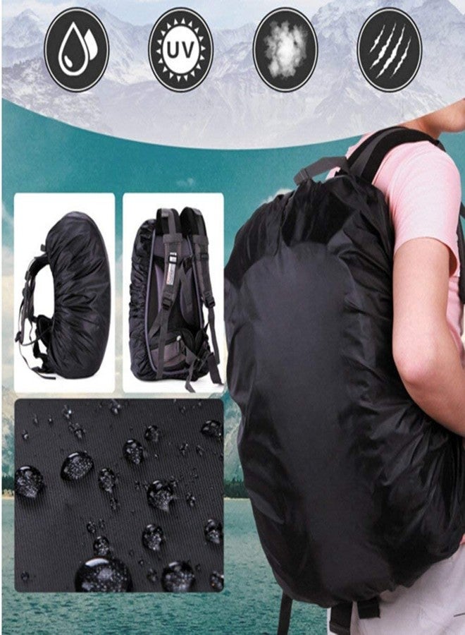 DIKSUL Bag Rain Cover Waterproof for Backpack Bags, Rainproof Dust Proof Protector Elastic Adjustable with Buckle Strap, Compact & Portable for Trekking, Laptop, School, Camping with Pouch Free Size - Image 3