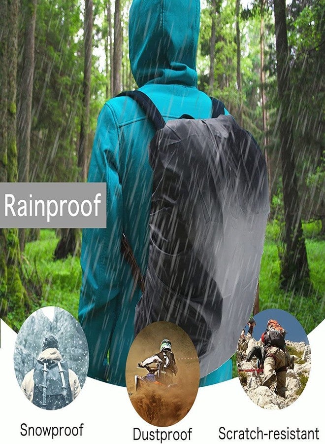 DIKSUL Bag Rain Cover Waterproof for Backpack Bags, Rainproof Dust Proof Protector Elastic Adjustable with Buckle Strap, Compact & Portable for Trekking, Laptop, School, Camping with Pouch Free Size - Image 4