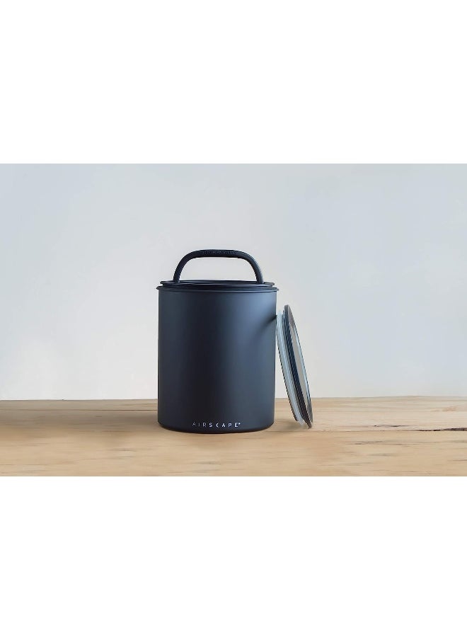 Planetary Design AirScape Kilo Coffee Storage Canister - Large Food Container Patented Airtight Lid 2-Way Valve Preserve Freshness Holds 2.2 lb Dry Beans (Matte Black)  - Image 2