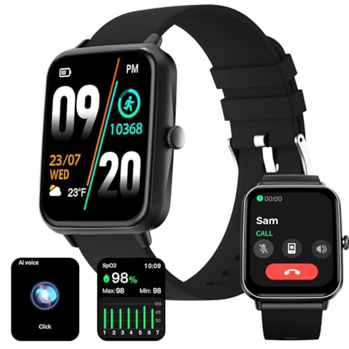 Fire-Boltt Ninja Call Pro Plus 46.48Mm (1.83 Inch) Smart Watch With Bluetooth Calling, Ai Voice Assistance, 120 Sports Modes Ip67 Rating, 240 * 280 Pixel High Resolution (Black) - Image 1