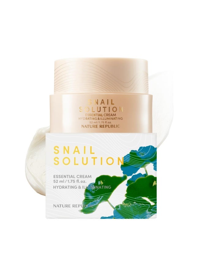 ناتشر ريبابلك Nature Republic Snail Mucin Cream - Korean Moisturizer, Advanced Face Moisturizers for Skin, Snails, Asian Skincare, K-Beauty Care, Hydrating, Glass Facial Mucus, 52mL/1.75 Fl.Oz 52mL/1.75 Fl.OzFluid Ounce - Image 1