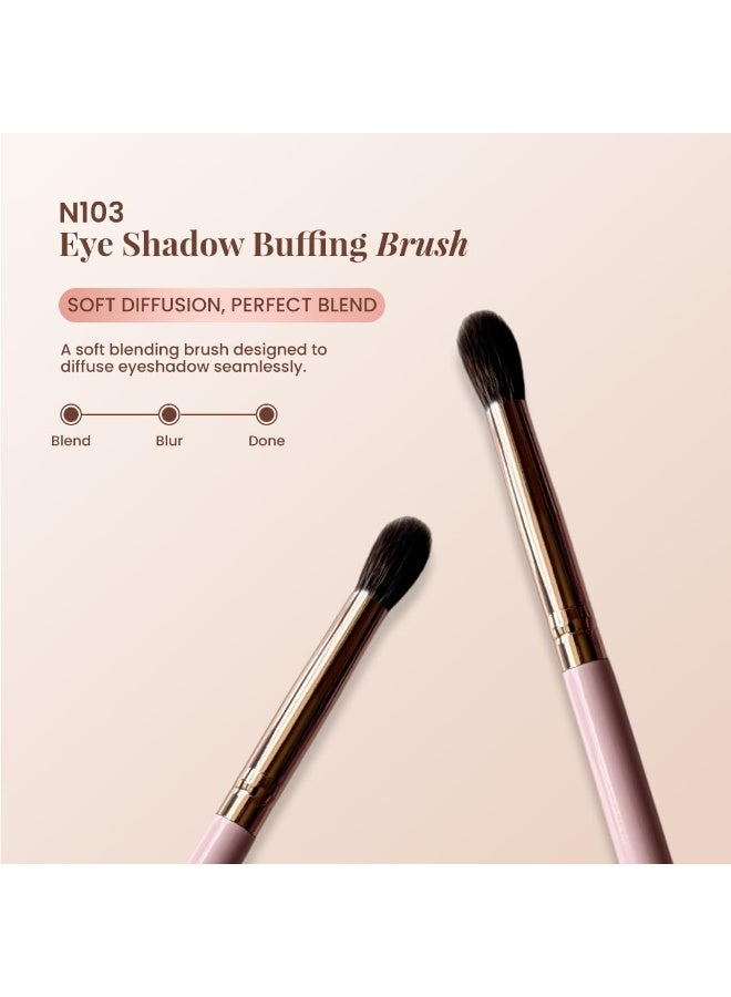 NOAK N103 Eyeshadow Buffing Brush | Soft Eye Makeup Brush for Blending & Seamless Color Application | Smooth Diffused Finish | Reusable - Image 3